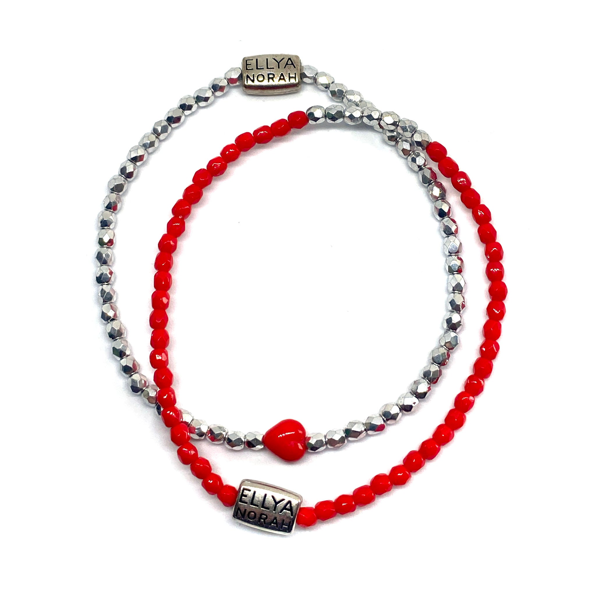 287 red heart silver